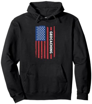 Geocacher Us Flag Geocaching Pullover Hoodie