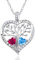Tree of Life Necklace Wedding Anniversary Pendant Gift for Wife Her July and December Birthstone Jewellery Ruby and Topaz Necklaces for Women