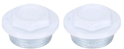 PATIKIL Tappi manuali per sfiato aria radiatore con filettatura maschio sinistrorsa 1BSP, 2 confezione, tappi in ghisa per termosifone, bianco