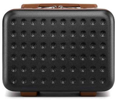 KONO Kosmetikkoffer Schminkkoffer Koffer Beauty Case 31 x 22 x 18 cm,Schwarz