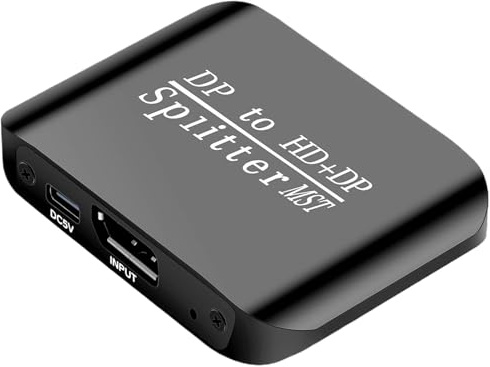 Video-Port-Splitter 2-Bildschirm Split-Display Monitor Verteiler | 2-In-1 Videoport-Adapter 4K Für PC, Zuhause, Arbeit, Geschäft, Präsentation, Bildung, Freizeit, Reisen, Unterwegs,