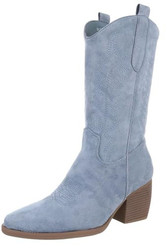 Ital Design Damenschuhe Stiefel Western- & Bikerstiefel