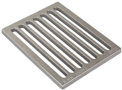 raik Ascherost 24x18cm Gusseisen Kaminofenrost hitzebeständig formstabil rechteckig anthrazit für effiziente Luftzirkulation Robustes Feuerrost für Holzöfen Verschiedene Größen