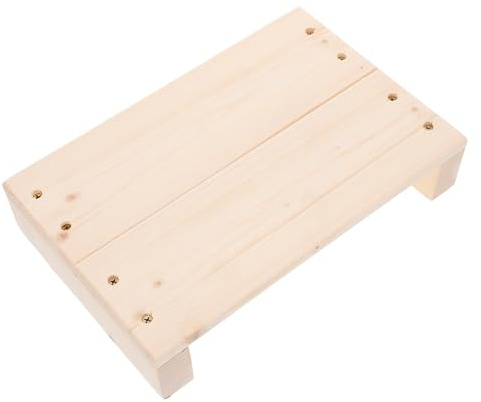 Angoily Holztritt Trittschemel 30x20x6cm Multifunktional und Leicht zu Verstauen für Kinder und Senioren als Fußhocker Beim Aussteigen aus Auto oder Bett