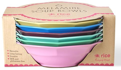 Rice Melamin Suppenteller Uni 6er Set