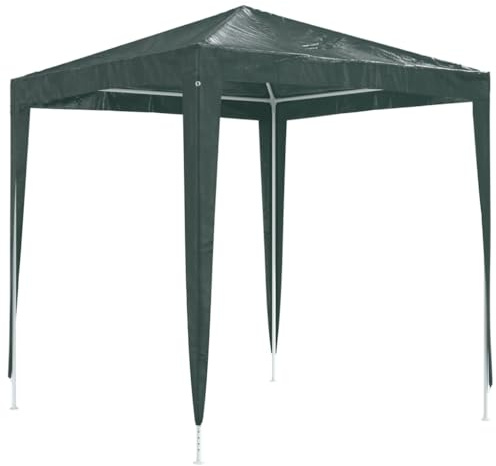 HFXHIJXQ Partyzelt 2x2 m Grün, Gartenpavillon mit Stahlrahmen und PE-Dach, Kompaktes Festzelt für Garten Partys Events und Grillabende, Stabiler Pavillon Einfacher Aufbau