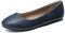 DREAM PAIRS Women's Sole-Simple Ballet Flat,Ladies' Ballerina Walking Flats Shoes for Comfort and Fashion Style,Size 5.5,Navy/Pu,Sole-Simple