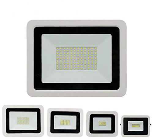 20W LED Projecteur IP68 Extérieur Ultra-mince Projecteur à Économie D'énergie mur de Sécurité Super Lumineux,3000k Blanc Chaud