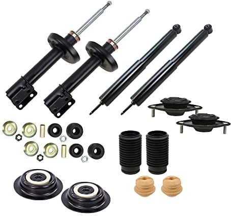 BESTPRICE 4x Gasdruck Stoßdämpfer Vorne und Hinten Federbein inkl. Domlager & Staubschutzsatz, Kompatibel mit OPEL CORSA B (S93), TIGRA (S93); VAUXHALL CORSA Mk I (B) (S93)