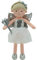 Sweety Toys 11827 Stoffpuppe Fee Plüschtier Prinzessin 60 cm Silber