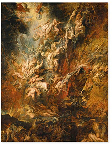 JUNIWORDS Poster, Peter Paul Rubens, Der Höllensturz der Verdammten, 60 x 78 cm