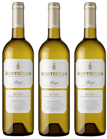 Vino Blanco D.O. Rioja Montecillo fermentado en barrica - 3 botellas de 75 cl - Total: 225 cl