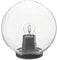 Acrilux - Globo Lampada trasparente in pmma con base per fissaggio su palo e portalampade E27, diametro 25 cm, resistente ai graffi e ai raggi solari