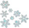 alles-meine.de GmbH 8 TLG. Set große Fensterbilder - Motivwahl__ 3D Glitzer & Glimmer Schneeflocken - Schneesterne & Eisblumen - statisch haftend - selbstklebend + wiederver..