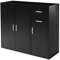 Panana Sideboard Storage Cupboard Cabinet Unit with Doors and Drawers Living Room Bedroom Furniture (Black)