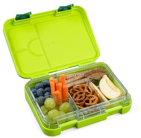 JOLLY Jausenbox, Auslaufsichere Brotdose mit herausnehmbaren Fächern, BPA-Frei & Spülmaschinenfest, Kinderfreundlich, kompakt & robust, ideal für Schule, Ausflüge & Kindergarten, Grün