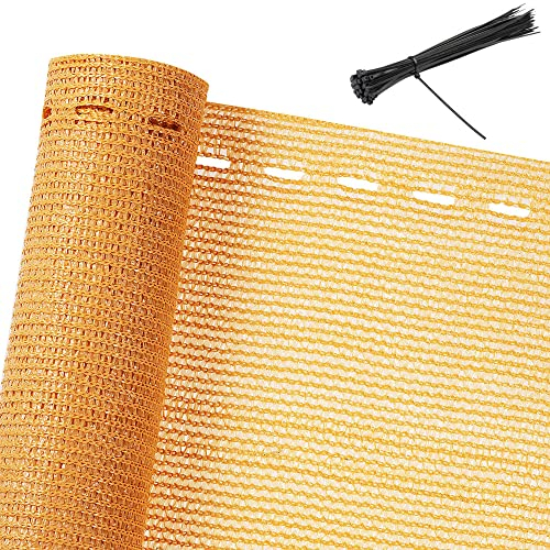 Brise vue 1,2 x 10 m beige Tissu HDPE Pare-soleil brise-vue jardin balcon Protection UV vent Résistant aux intempéries