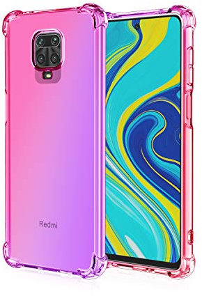 HUANGTAOLI Cover per Xiaomi Redmi Note 9 Pro, Custodia in Morbida Silicone Protettiva Bumper Colorato Cover per Xiaomi Redmi Note 9 Pro
