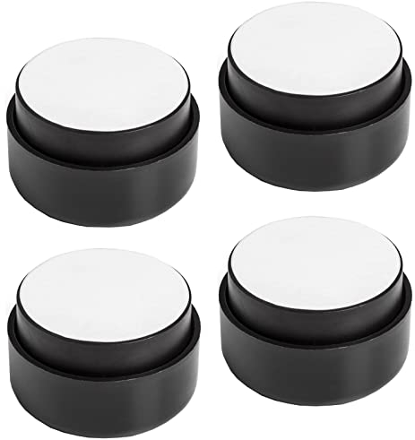 SOTOOLS KÖNIG 4er Set Möbelfuß LÜBECK Ø53,5 mm x 23,5 mm Sofafuß Sockelfuß höhenverstellbar selbstklebend, schwarz