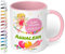 True Statements Geschenk zur Einschulung für Mädchen und Jungen: Personalisierte Keramik Tasse „Erster Schultag“ mit Name und Datum 330ml (Fee, Rosa)