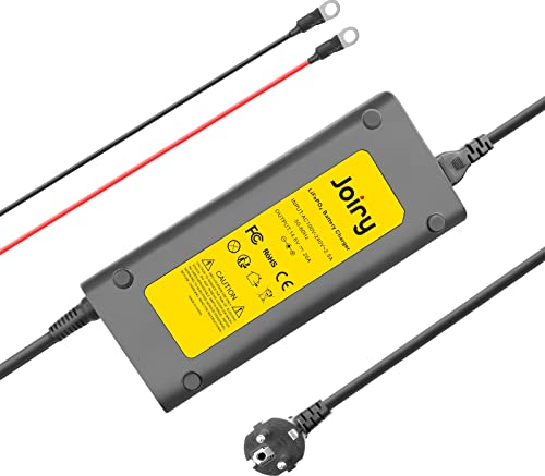 Joiry Chargeur de Batterie 14.6V LiFePO4, Chargeur de Batterie 14.6V Lithium-ION Phosphate Chargeur Intelligent Haute Performance avec Protection Multiple pour Batterie 12V LiFePO4 (14.6V 20A)