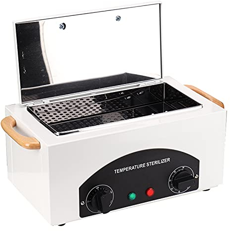 Sterilisator für Instrumente 300W Heißluftsterilisator Sterilisator Desinfektion für Kosmetik Nagel Fußpflege Neu Sterilisationsgerät mit Timer für Kosmetik Fusspflegestudios Friseursalon 220℃