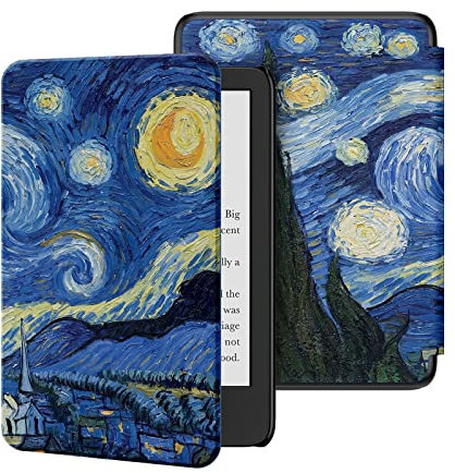 Ayotu Slim Case for 6 All-New Kindle (11th Generation 2024/2022 Release), Colorful PU Leather Smart Cover with Auto Wake/Sleep, ONLY Fit 6 inch Basic Kindle 2024/2022 Release,Starry Night