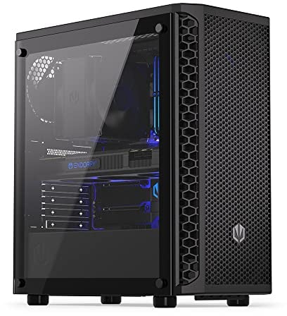 ENDORFY Signum 300 Air, ATX PC-Gehäuse, Mesh-Frontplatte, gehärtetes Glas-Seitenteil, 4x120mm PWM-Lüfter inklusive, bis zu 325mm GPU, Abnehmbare Staubfilter, EY2A005