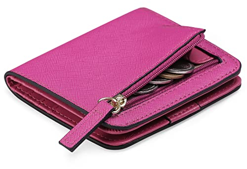 GAEKEAO Geldbörsen Portemonnaie Damen klein mit RFID-Schutz, Mini Kurzer Geldbeutel Frauen Leder mit Zipper Brieftasche, Weich Bequem Süß Münzfach