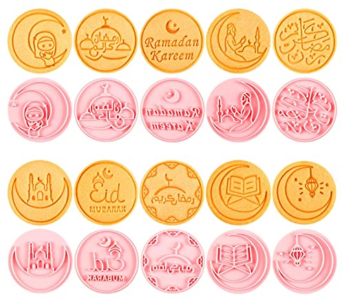 PW TOOLS 10 Stück Eid Mubarak-Ausstecher, muslimische Eid-Plätzchenform, Fondantform, Kuchenbackwerkzeuge, Keksform für muslimische Eid-Par -Dekoration