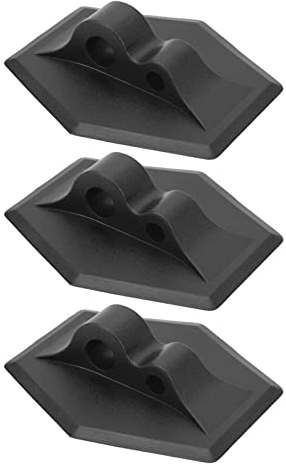 SPYMINNPOO 3Pcs Boot Seilschnalle Halter 2 L?Cher Hex Boot Seilschnalle Halter Halterung f¨¹r Schlauchboot Kajak Kanu Zubeh?r Schwarz