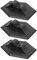 SPYMINNPOO 3Pcs Boot Seilschnalle Halter 2 L?Cher Hex Boot Seilschnalle Halter Halterung f¨¹r Schlauchboot Kajak Kanu Zubeh?r Schwarz