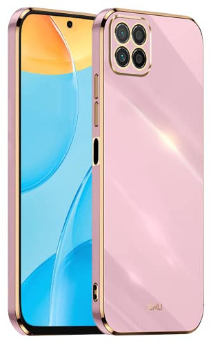 EASSGU Marco Electrochapado Funda para Honor 70 Lite 5G / Honor X8 5G / Honor X6 (6.5 Inches) Carcasa Protectora de Color de Silicona TPU Suave - Morado