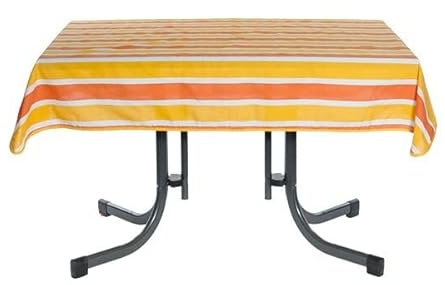 20481-4 Tischdecke 130x180 cm oval orange-gelb-weiß Sun Garden