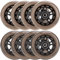 HeyZomm Inline-Skate-Räder für drinnen und draußen, 85a Rollhockey-Räder mit Kugellagern, ABEC-9 und schwimmenden Abstandshaltern, 64 mm, 70 mm, 72 mm, 76 mm, 80 mm, 84 mm, 90 mm Durchmesser, 8 Stück