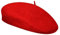 Teogneot Damen Baskenmützen, Breiter Damen Baskenmütze, Damenmütze, Wollmütze（Rot）