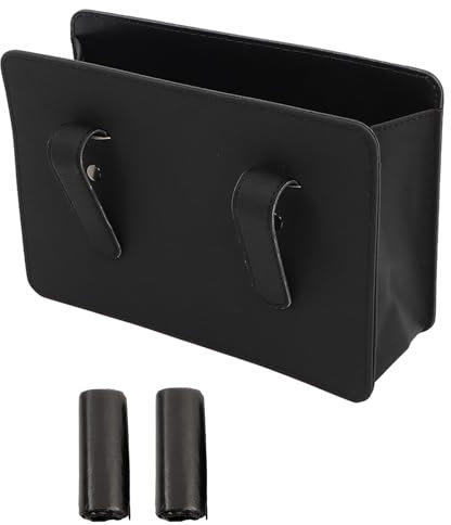 Apriciter Car Seat Organiser, Boot Organiser, Car Bins for Front of Cars, Foldable Cars Rubbish Trash Can with 2 Roll Garbage Bags, Tidy Storage for Back of Black