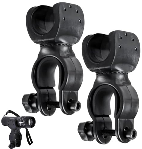 BRITECO 2-Pack Walking Stick Holders with 360 Degree Rotatable Clip - Durable Stick Safe Holder, Easy to Attach, Universal Fit for Mobility Aid Stability