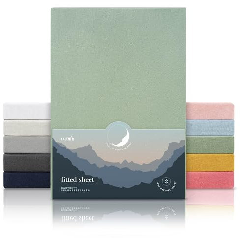 Laleni Jersey Spannbettlaken 80x160 cm 2er Set – Oeko-TEX, 100% Baumwolle, Weiches Spannbettlaken für Kinder-Hausbett, Atmungsaktiv – Grün