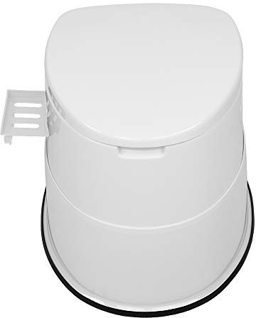 Bonnlo Toilettes de camping Toilettes de voyage portables, Seau intérieur amovible Toilette mobiles Avec siège, couvercle et support de papier toilette, pour le camping (Blanc)