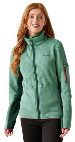 Regatta Ralina - Damen Fleecejacke | meliertes Fleece in Strickopitk - Türkis - 42