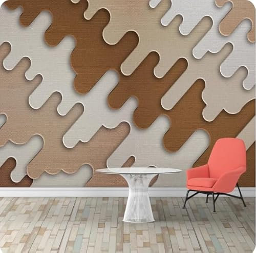 XDOUBAO Papier peint 3D motif géométrique couture papier peint photo pour salon fond TV décoration murale tissu mural, 3D, 150 x 105 cm