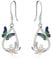 Butterfly Earrings for Women with Daisy Flower 925 Sterling Silver Dangle Earrings Butterfly Jewellery Gifts for Women.