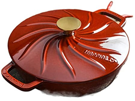 Olla de Cocina de Vidrio para Horno, Olla de Hierro Fundido esmaltado con Tapa, Olla de Color Fresco, cazuela, Accesorios de Cocina, Utensilios de Cocina, Olla