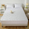 Homxi Spannbetttuch für Boxspringbett,(180 x 200 cm),Spannbettlaken Elastisch Einfarbig mit Blumenmuster Bettbezug Weiß