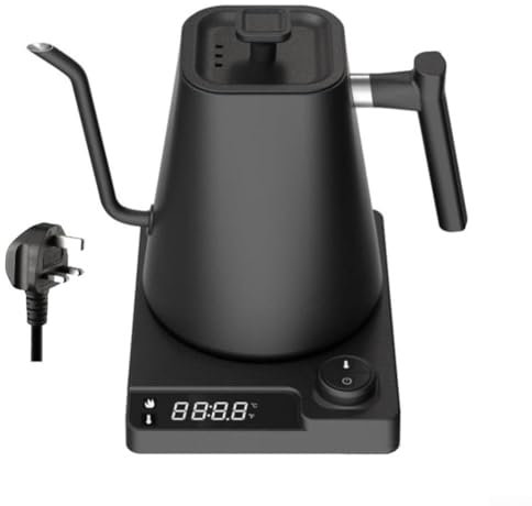 HpLive Coffee Kettle,Electric Kettles,gooseneck kett,Intelligent Thermostatic Electric Kettle Gooseneck Coffee Kettle 900ML Tempering(Black)