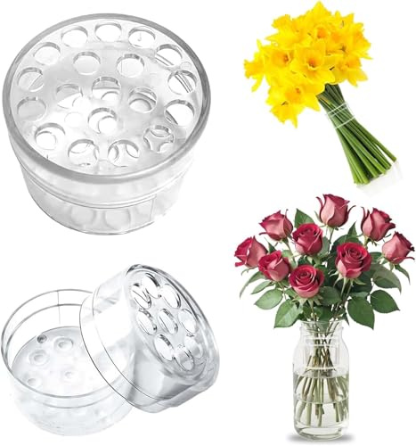 YANGWEN 2Pcs Twister di Bouquet Trasparente, Riutilizzabile Composizioni Floreali, Supporto per Stelo a Spirale per Vasi Supporto per Fiori Fai da Te, Porta Stelo a Spirale
