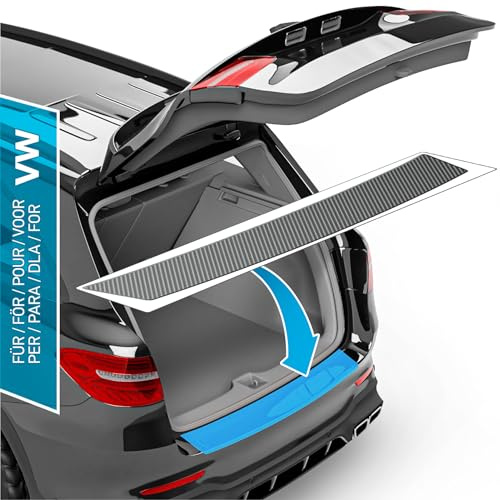uProtect Auto Ladekantenschutz Folie für VW ID.7 Tourer ED5 I 2024-2026 - Stoßstangenschutz, Kratzschutz, Lackschutzfolie - Carbon Optik Selbstklebend