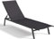 UNIONLINE Sonnenliege, Gartenliege Liegestuhl mit Rädern und verstellbaren 5-Position Rückenlehne, Belastbarkeit 350kg, Gartenstuhl für Pool, Garten Pool Terrasse (Schwarz, 1PC)