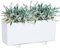 Garden Pley - Maceteros Grandes Exterior, Jardineras Exterior Grandes de Hormigón – Jardinera Rectangular Alicante, 79x29x36 cm. (Blanco, 79x29x36 cm)